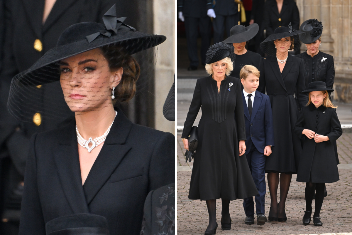 Miksi Helmet Ovat Kuninkaallisen Surun Jalokiviä: Historiallinen Kaulakoru, Jota Kate Middleton Käytti Kentin Herttuattaren Hautajaisissa.