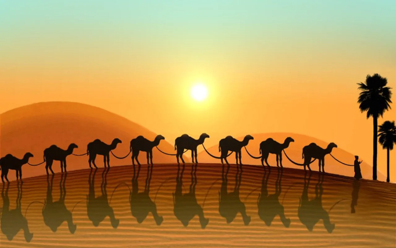 Arabiaa Löydetyt 12 000 Vuotta Vanhat Monumentaaliset Kamelikuvat Olivat ”Opasteita” Veteen.