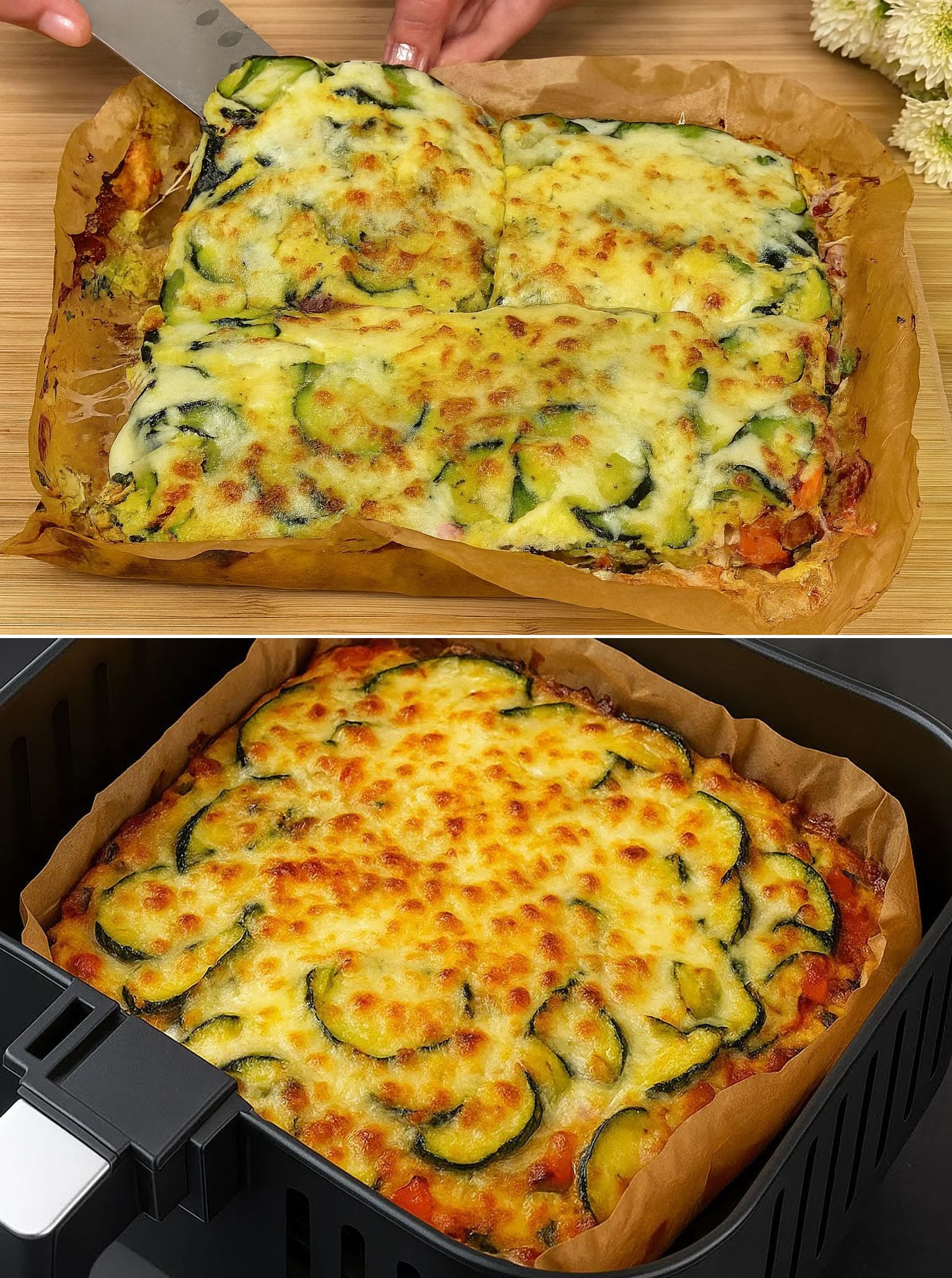 Kesäkurpitsaa, Kinkkua Ja Mozzarellaa