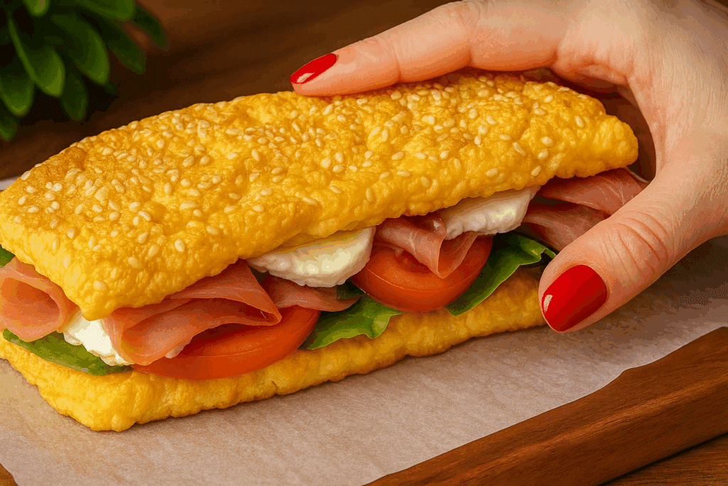 Non Avrei Mai Pensato Che Con Sole 3 Uova E Un Po’ Di Formaggio Cremoso Si Potesse Fare Un Panino Così Soffice Senza Carboidrati (E Pronto In 10 Minuti!)