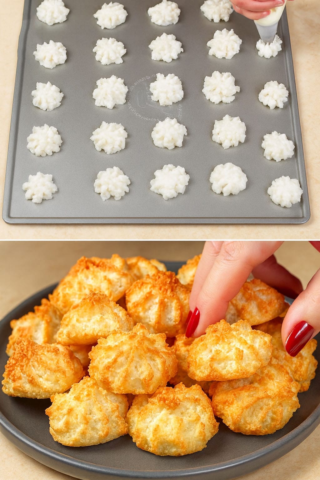 Munanvalkuais- Ja Kookoskeksejä