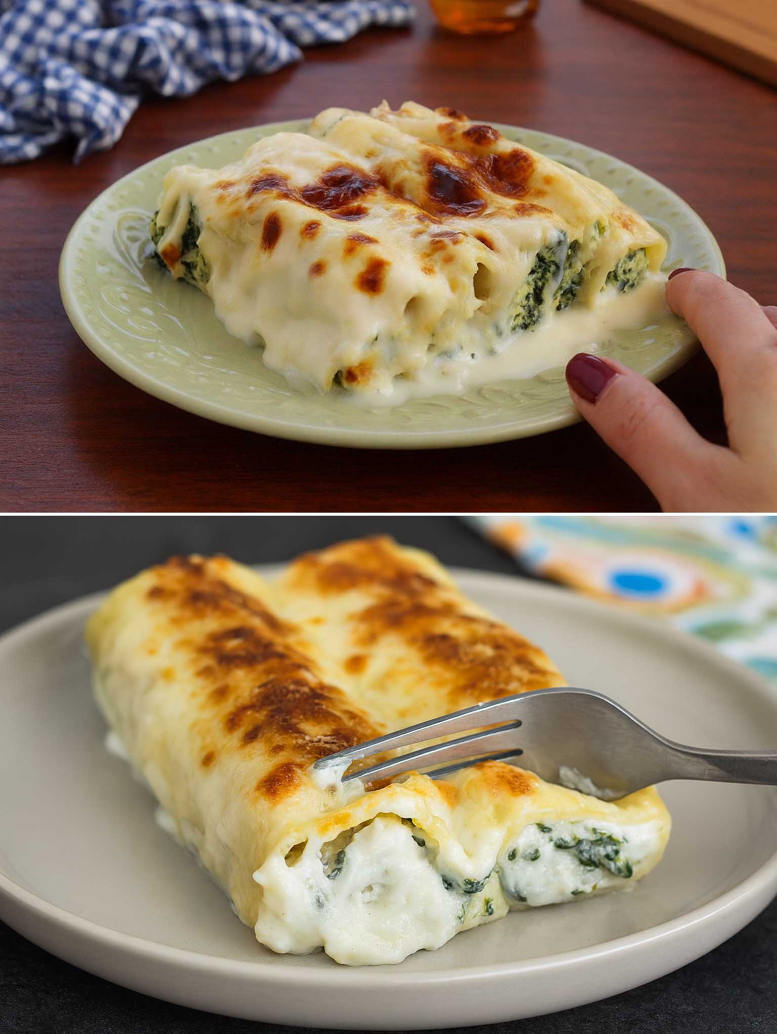 Ricotta Ja Pinaatti Cannelloni