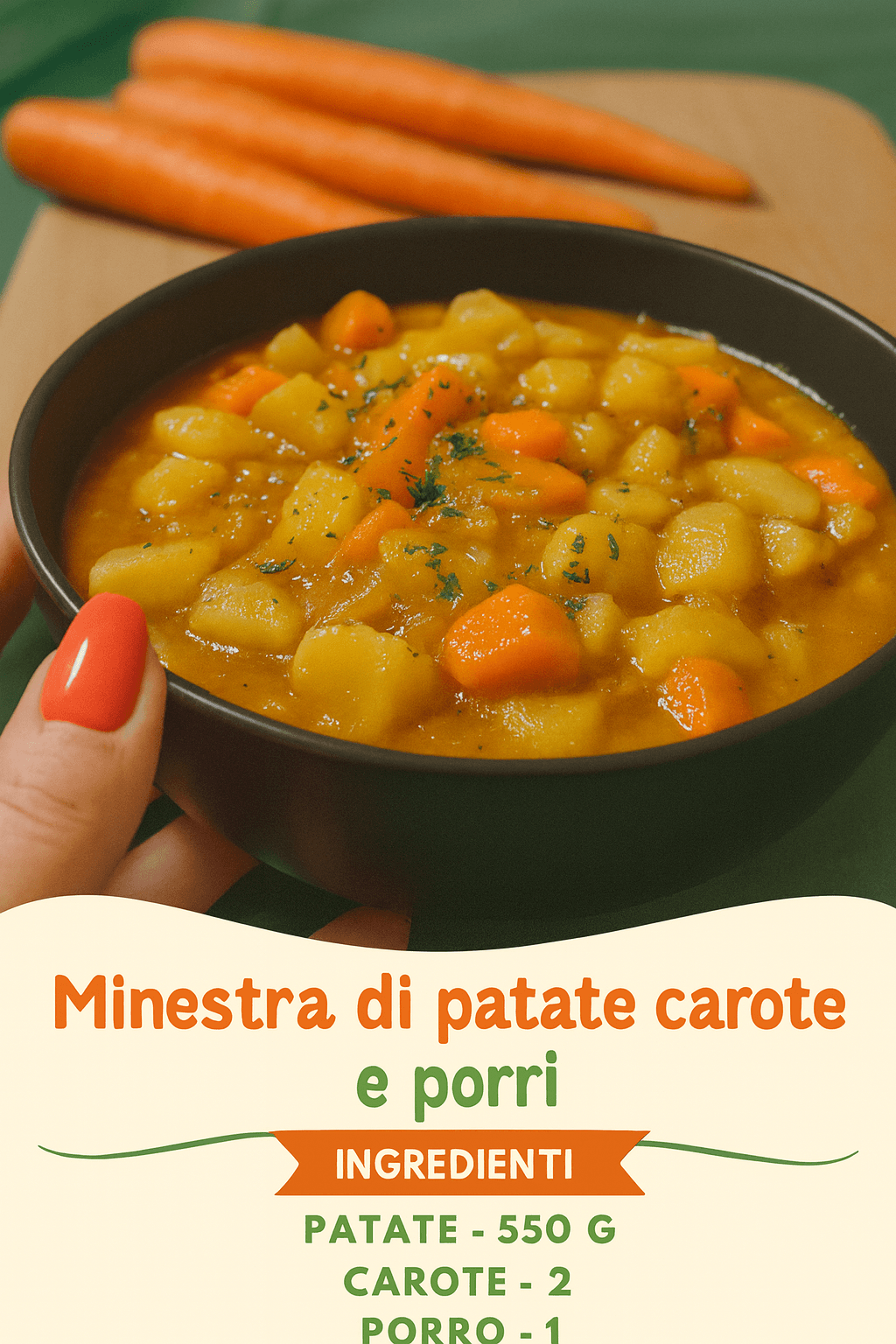 Peruna-, Porkkana- Ja Purjokeitto