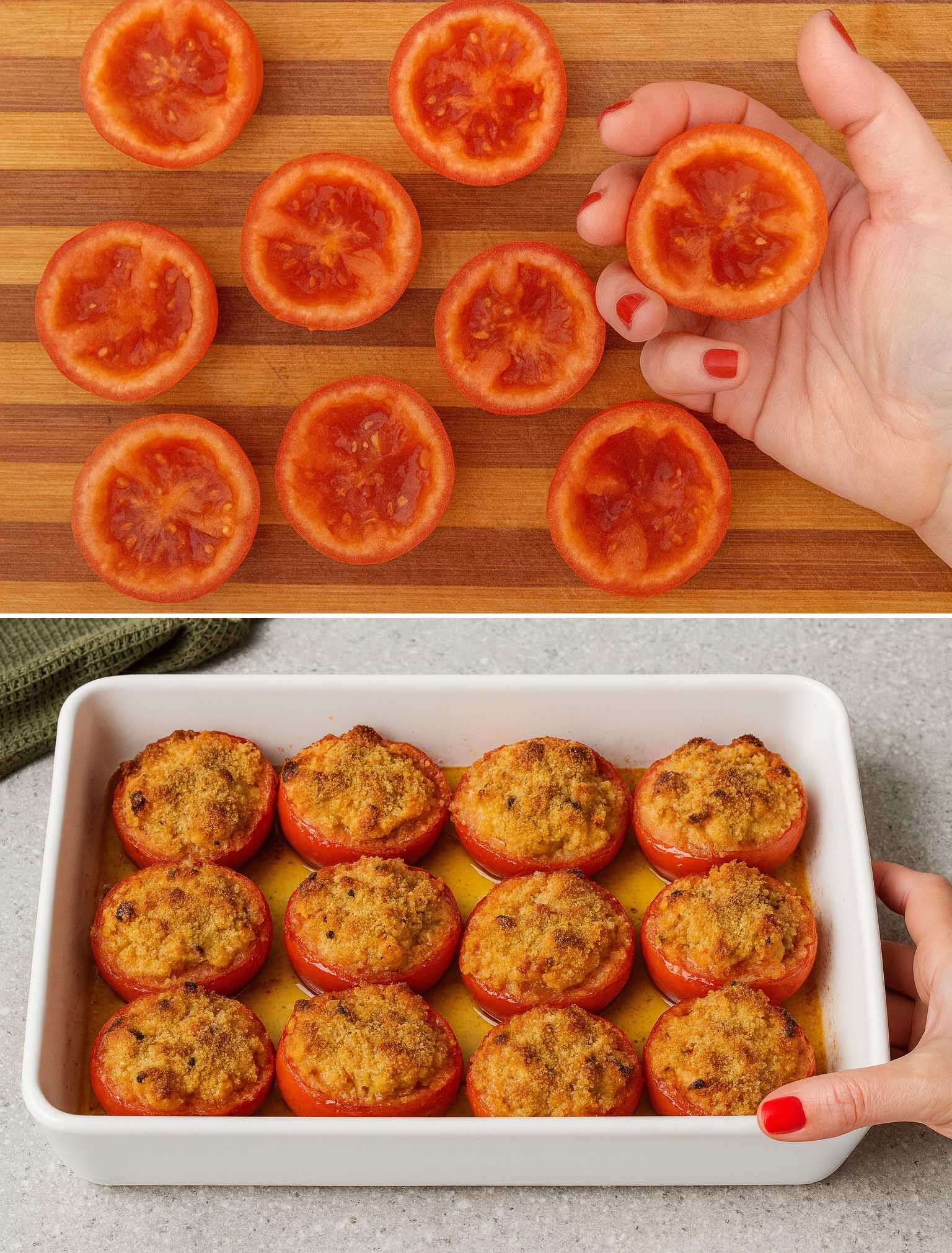 Kreikkalaistyyliset Täytetyt Tomaatit