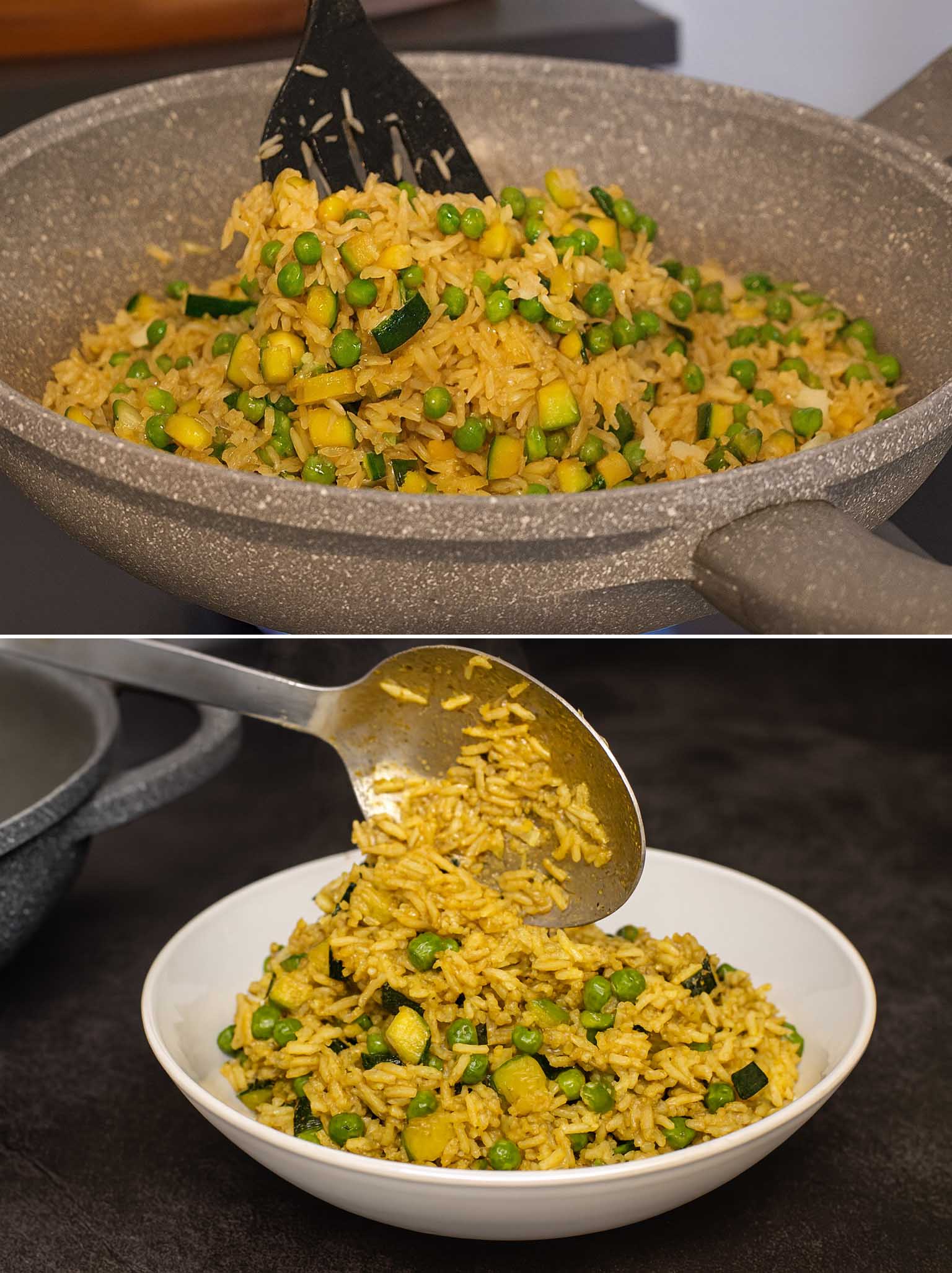 Riisi Kesäkurpitsalla Ja Vihanneksilla