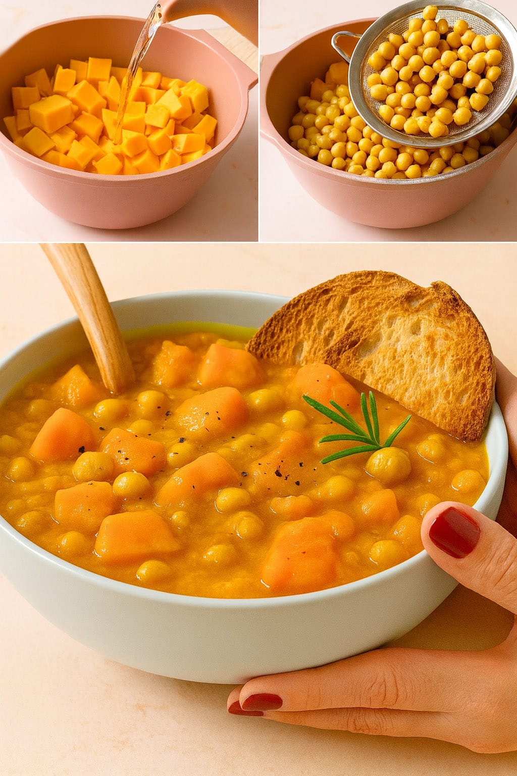 Kikherne- Ja Kurpitsakeitto